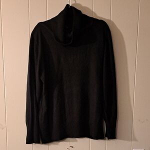 Ashley Stewart Classic Black Cowl Neck Sweater